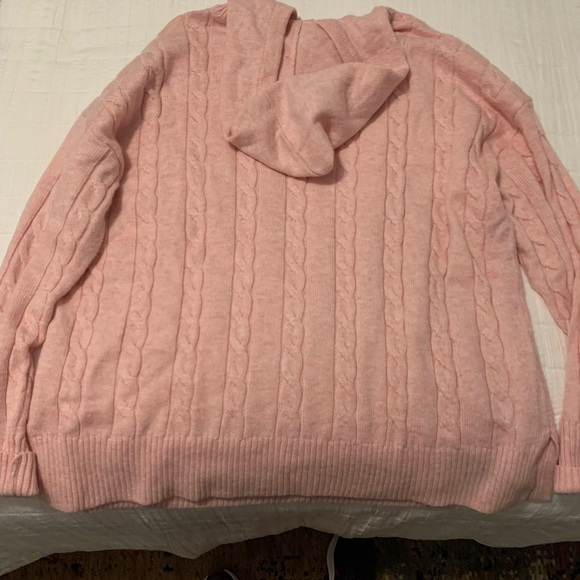 Talbots Soft Pink Sweater, Hoodie Style Crew Neck Size Large - Picture 5 of 6